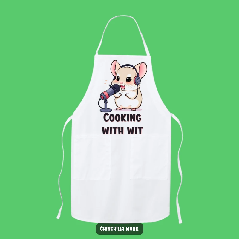 Funny Chinchilla Apron - Gamer Headset Kitchen Wear, Hilarious Funny Gift