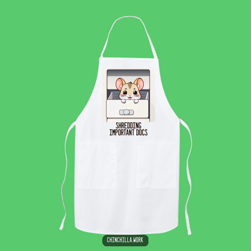 Funny Chinchilla Filing Cabinet Apron - Hilarious Cook’s Drawer Protector Gift
