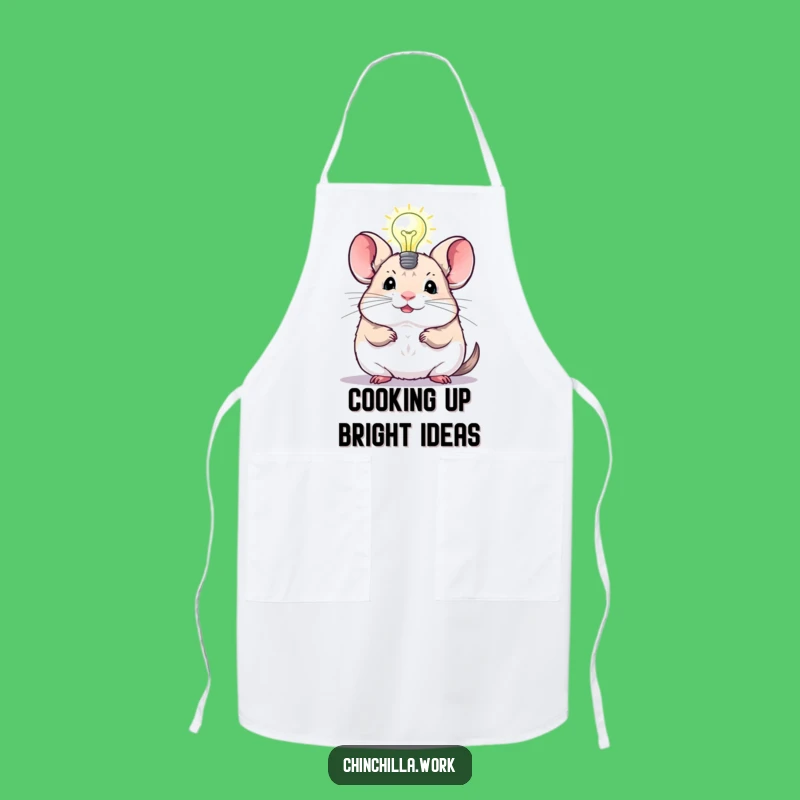 Funny Chinchilla Lightbulb Apron: Cook Up Brilliant Meals with Humor