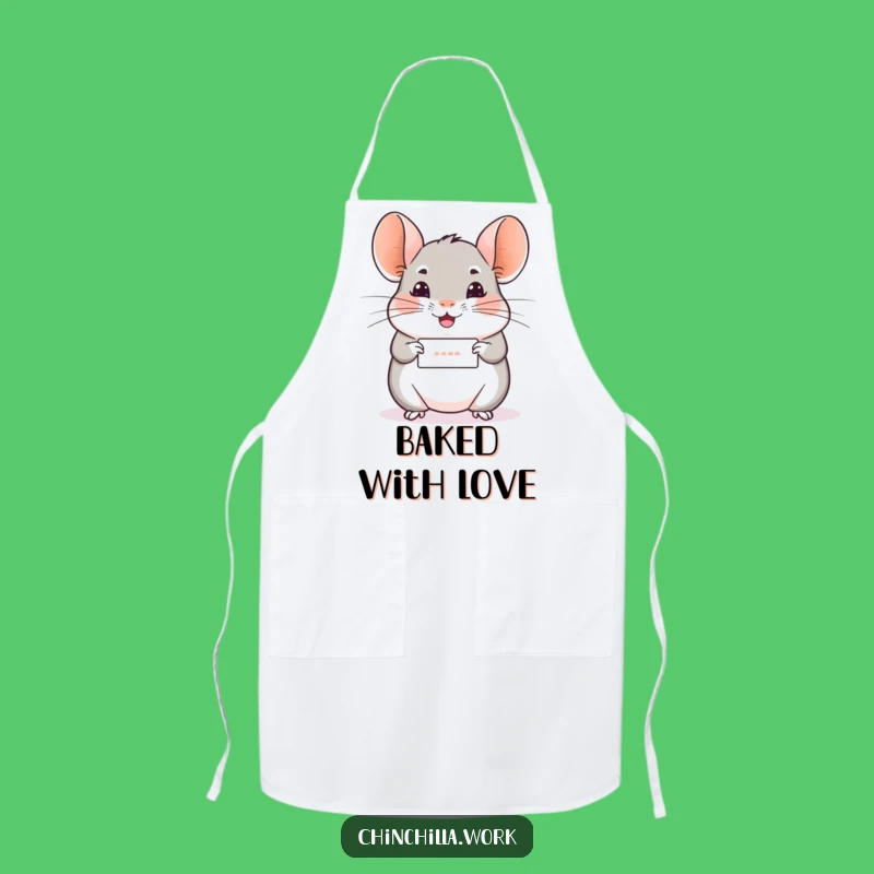 Funny Chinchilla Message Apron - Hilarious Cook’s Tiny Note Delivery Gift