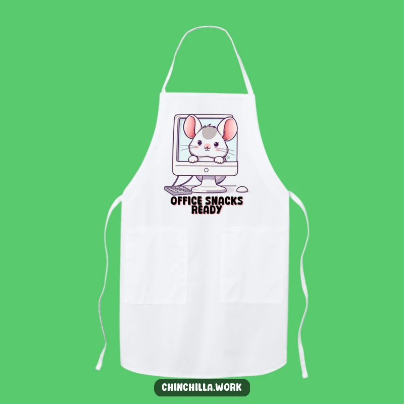 Funny Office Chinchilla Apron: Cook with Cute Workplace Humor