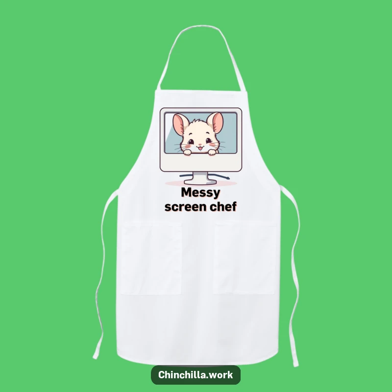 Funny Chinchilla Coding Apron - Techie Kitchen Gift