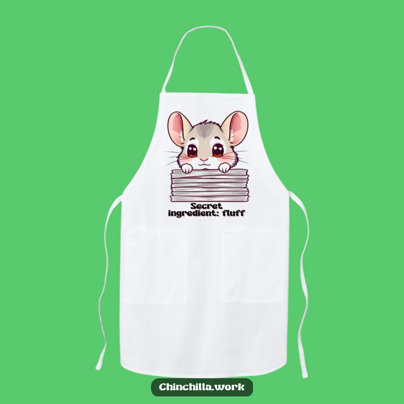 Funny Chinchilla Document Peek Apron: Hilarious Kitchen Wear for Chinchilla-Loving Chefs