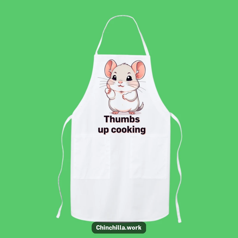 Funny Chinchilla Chef Apron: Give Your Cooking a Thumbs Up