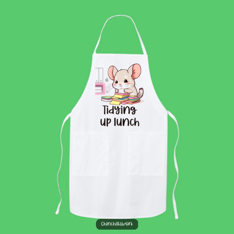 Funny Kawaii Office Chinchilla Apron: Kitchen Note Duty, Practical & Humorous Gift