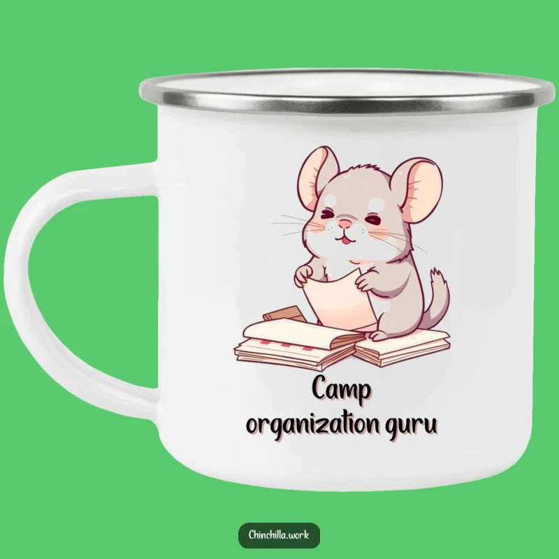 Funny Kawaii Chinchilla Camping Mug: Organized Campfire Companion