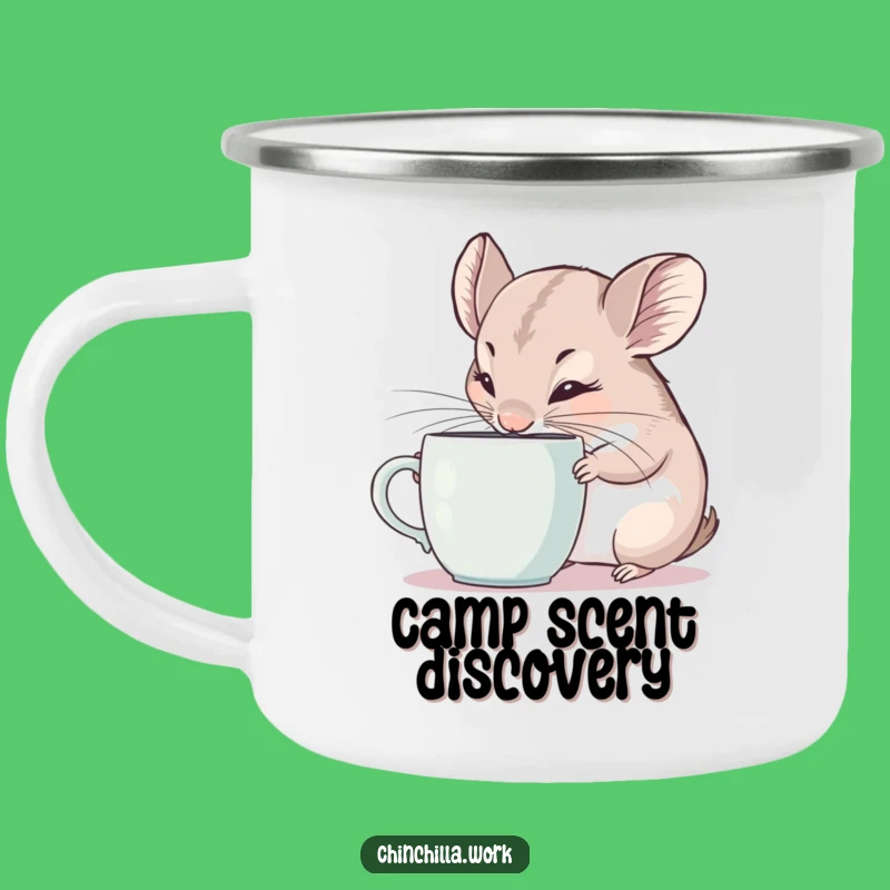 Funny Camping Mug: Chinchilla Coffee Explorer, Comical Gift for Outdoor Sips