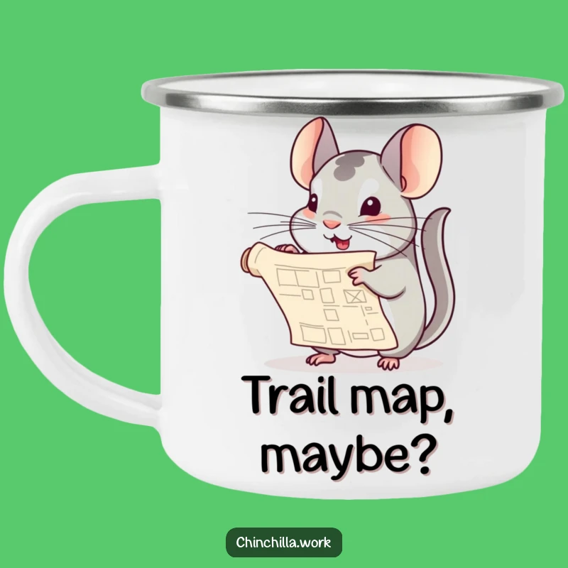 Funny Chinchilla Blueprint Camping Mug - Rugged, Creative Explorer Cup Gift