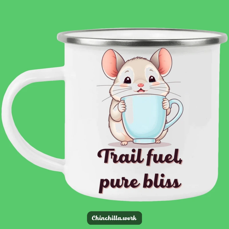 Funny Chinchilla Camp Mug - Delightful Outdoor Adventure Companion