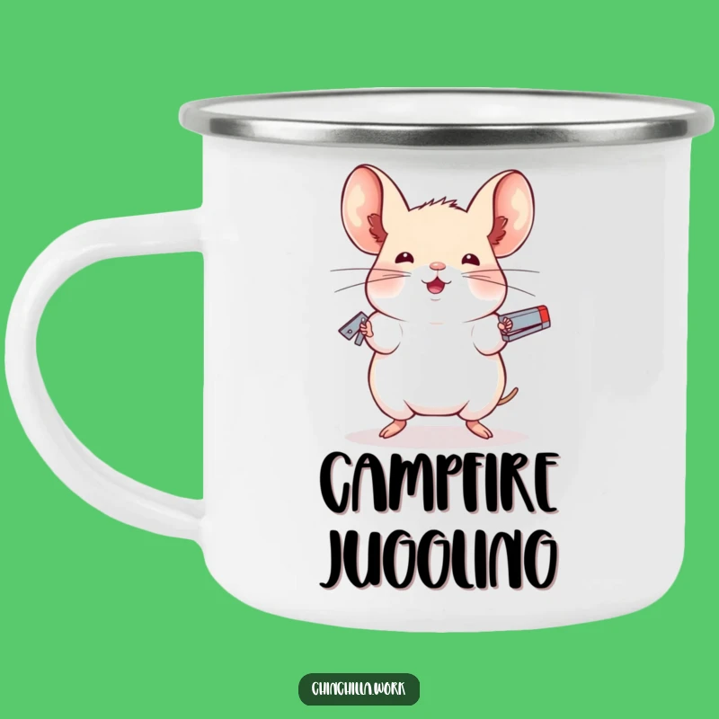 Funny Chinchilla Camping Mug - Juggler Outdoor Mug, Hilarious Funny Gift