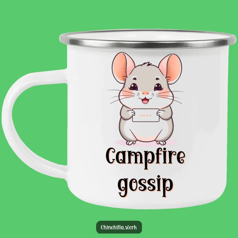 Funny Chinchilla Message Camping Mug - Rugged, Cheerful Explorer Cup Gift