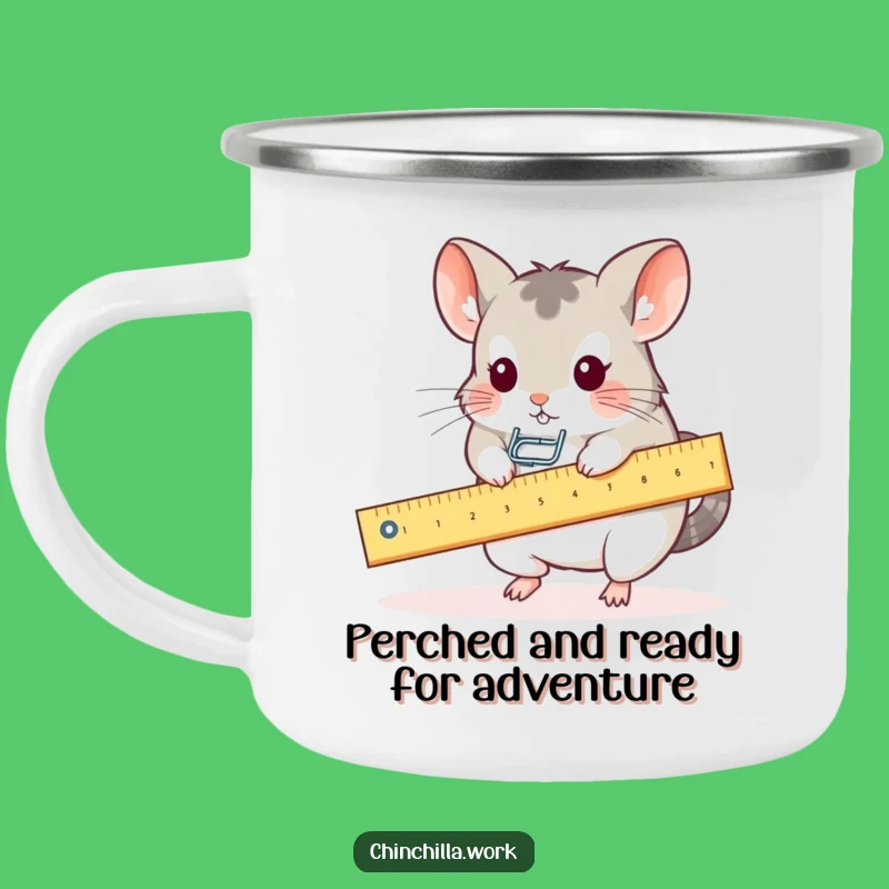 Funny Kawaii Office Chinchilla Ruler Seesaw Camping Mug: Adventure Fuel