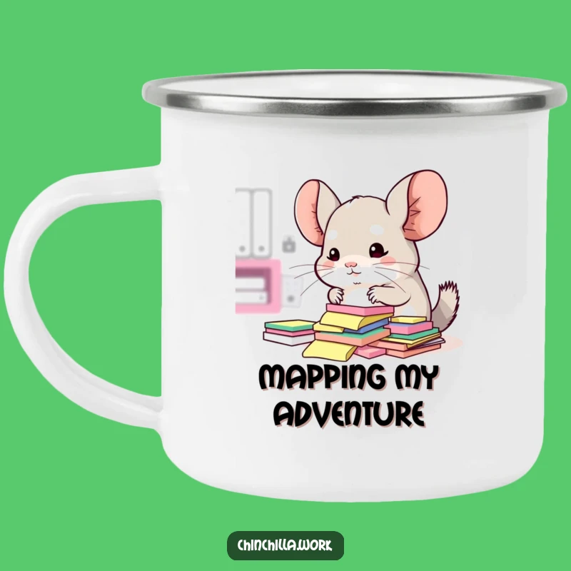 Funny Kawaii Office Chinchilla Camping Mug: Camp Notes, Durable & Humorous Gift