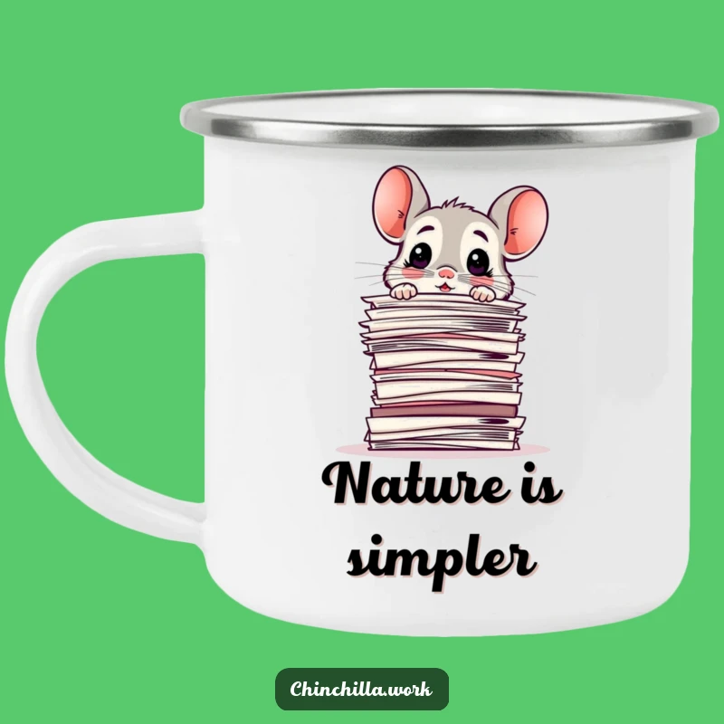Funny Camping Mug: Chinchilla Paper Escape, Comical Gift for Outdoor Breaks