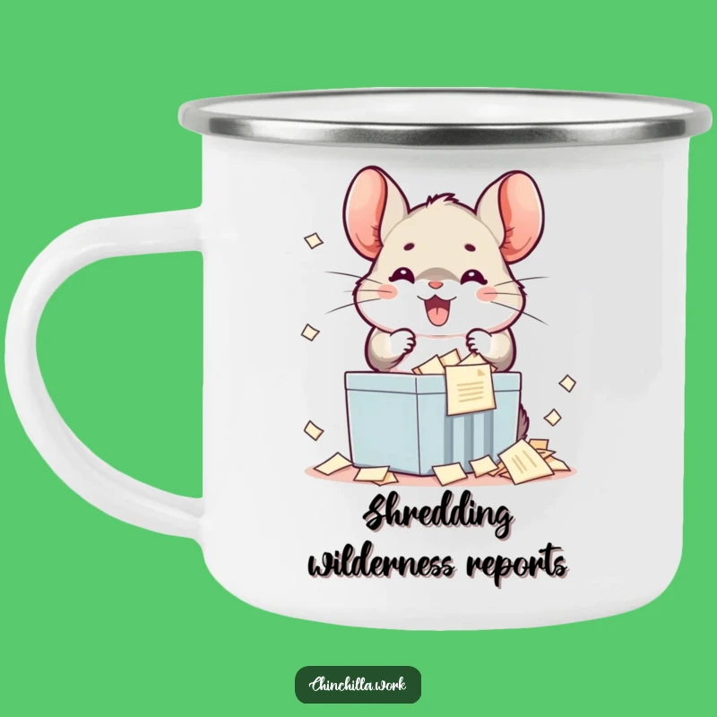 Durable Funny Kawaii Chinchilla Camping Mug: Your Hilarious Funny Gift Outdoors!