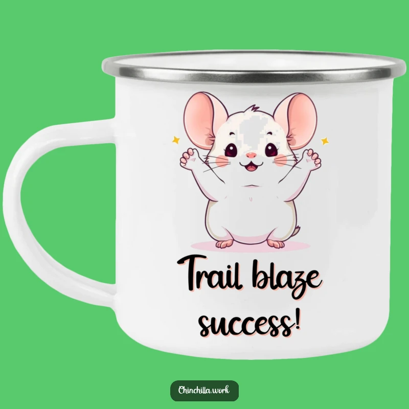 Funny Chinchilla Celebration Camping Mug: Toast Your Success Outdoors