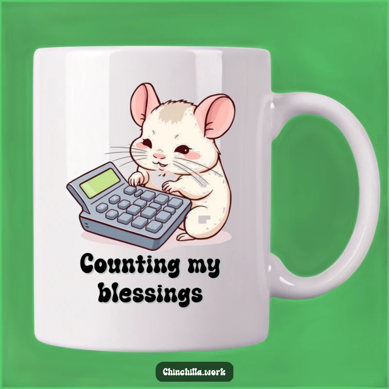 Funny Chinchilla Calculator Mug - Hilarious Gift for Math Lovers & Office Nerds