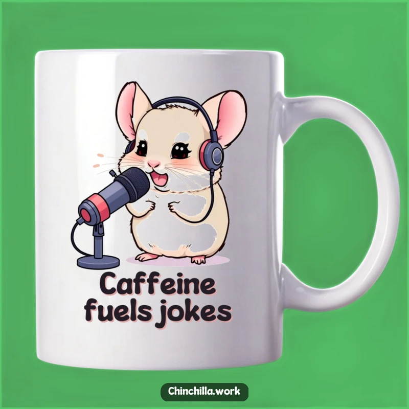 Funny Chinchilla Gamer Mug - Hilarious Headset Chuckle Design, Perfect Funny Gift