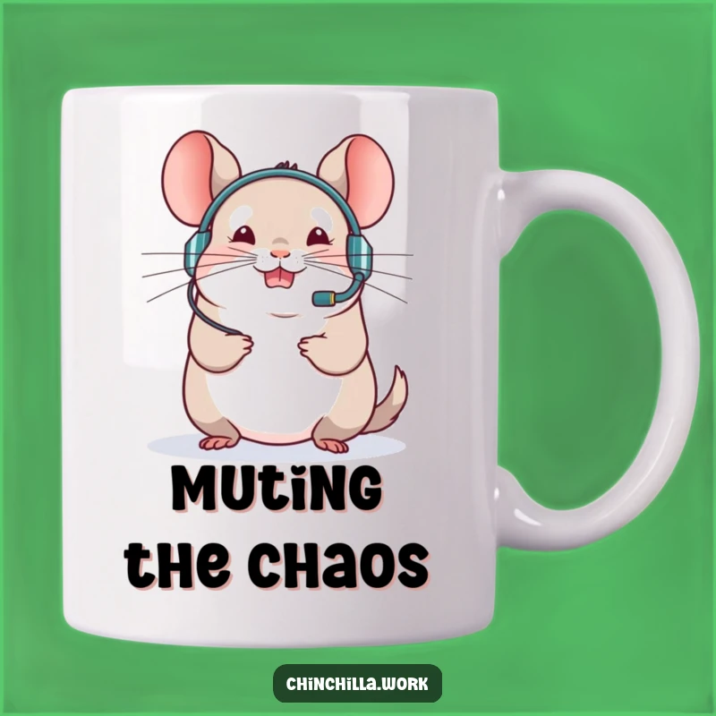 Funny Chinchilla Meeting Mug - Hilarious Gift for Remote Workers & Bosses
