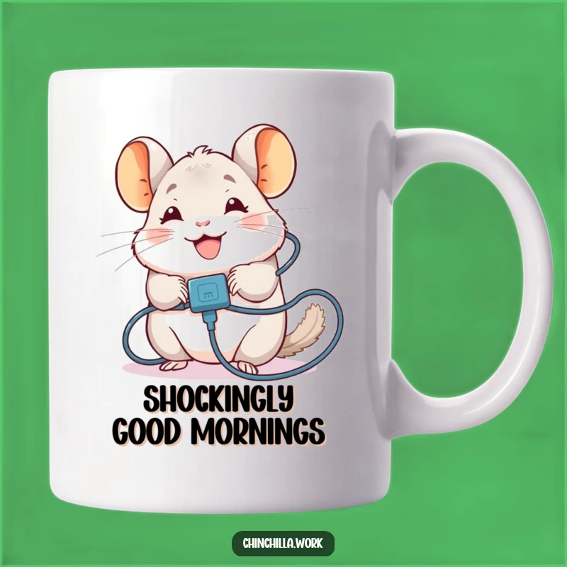 Funny Chinchilla Mug: Tangled Cable Chinchilla Power Struggle Gift