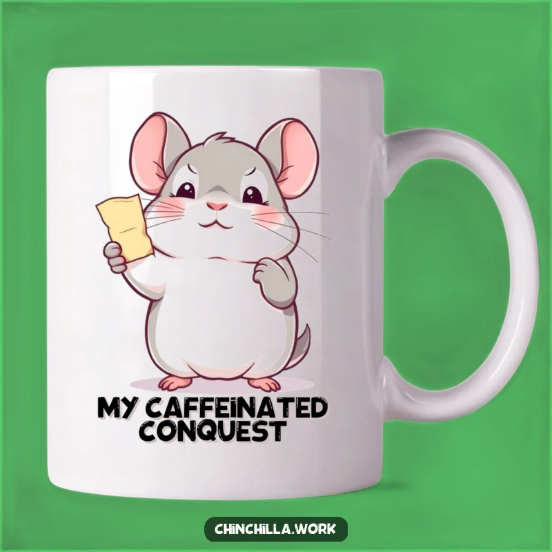 Funny Office Chinchilla Paper Shred Triumph Mug - Victory Gift