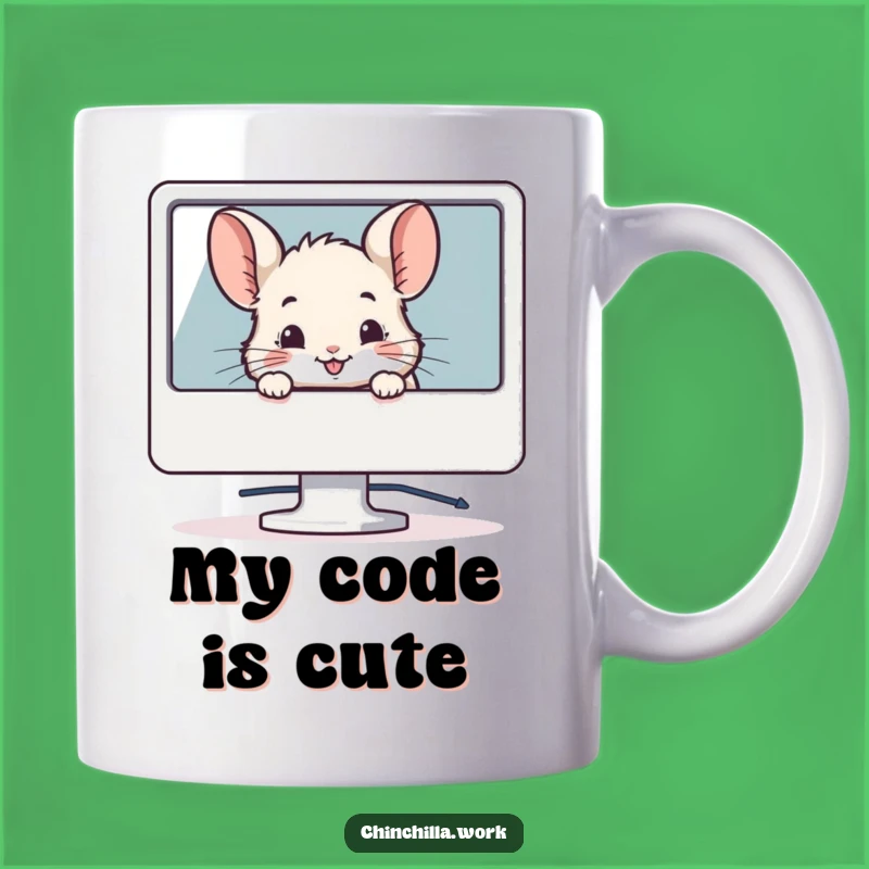 Funny Chinchilla Monitor Mug - Perfect Tech Humor Gift