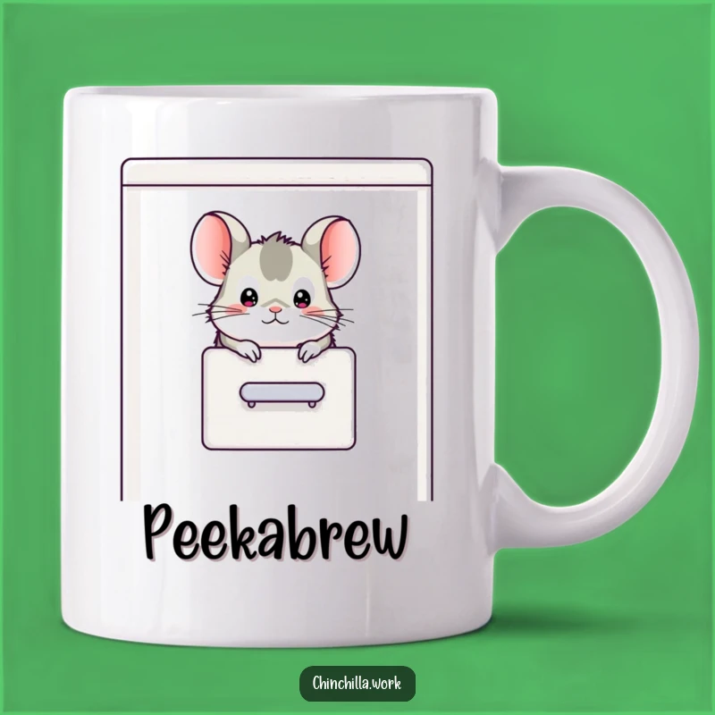Funny Chinchilla Filing Cabinet Mug - Hilarious Office Hiding Gift