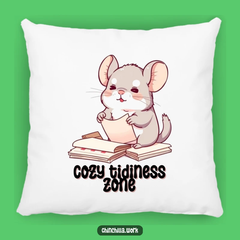 Funny Kawaii Chinchilla Pillow: Cozy Organized Chinchilla Accent