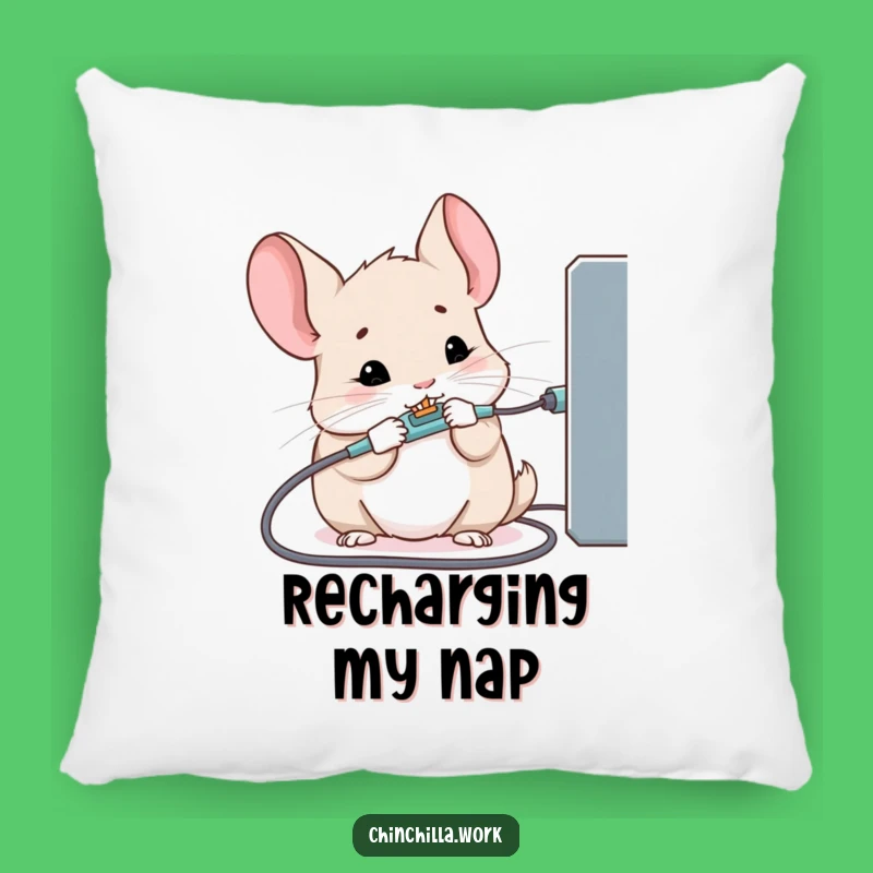 Funny Kawaii Office Chinchilla Pillow: Cable Destroyer, Soft & Comical Gift
