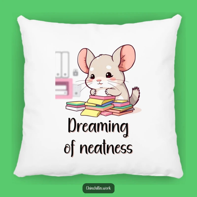 Funny Kawaii Office Chinchilla Pillow: Note Organizer, Comfy & Humorous Gift