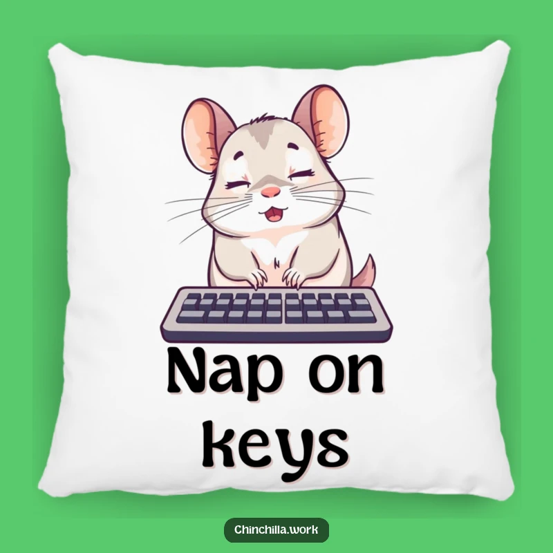 Funny Surprised Chinchilla Keyboard Pillow - Cozy Nap Time Decor - Funny Gift