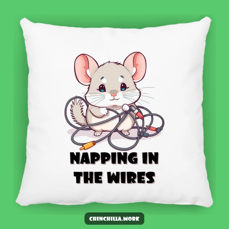 Funny Chinchilla Pillow: Cozy Up with Kawaii Tech Troubles