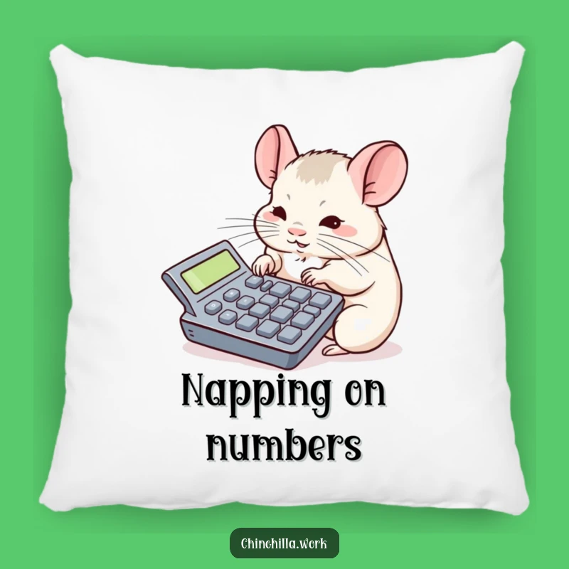 Funny Chinchilla Calculator Pillow - Cozy Comfort with Office Humor