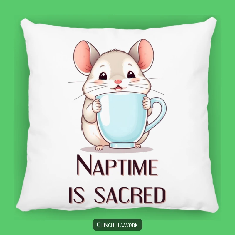 Funny Chinchilla Delight Pillow - Cozy & Humorous Home Accent