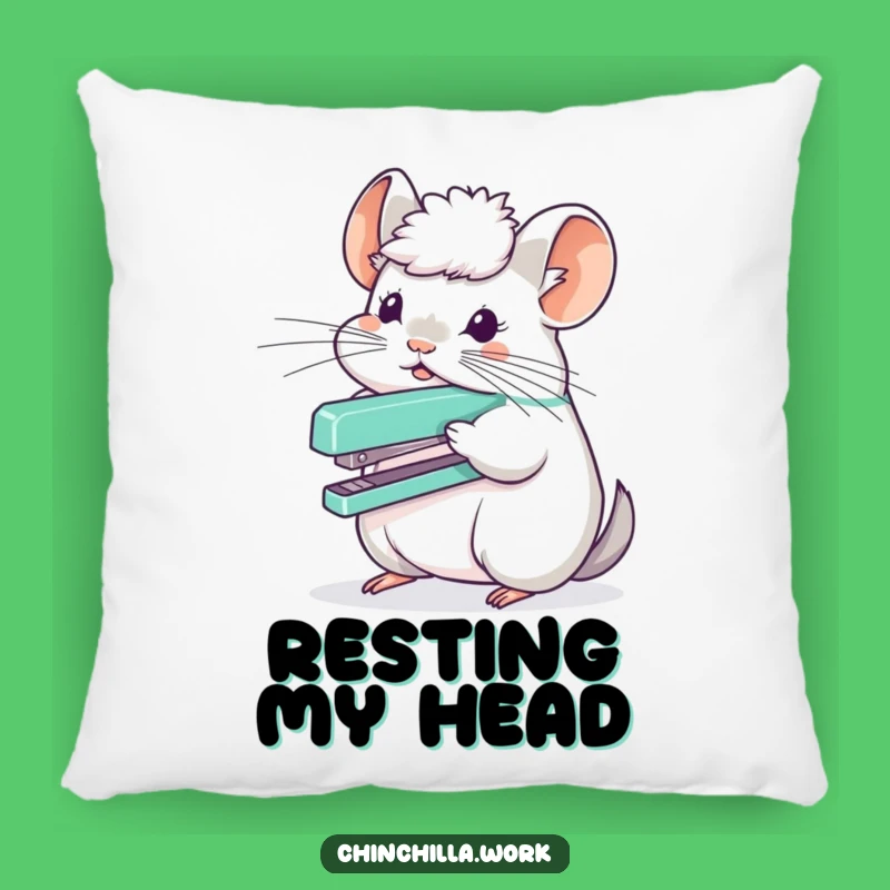 Funny Chinchilla Stapler Head Pillow - Cozy Office Balance Gift