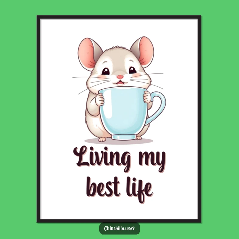 Funny Chinchilla Mug Delight Digital Print - Instant Joyful Decor