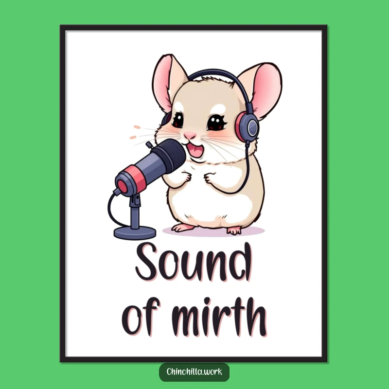 Funny Chinchilla Digital Art - Printable Gamer Chinchilla Print, Unique Funny Gift
