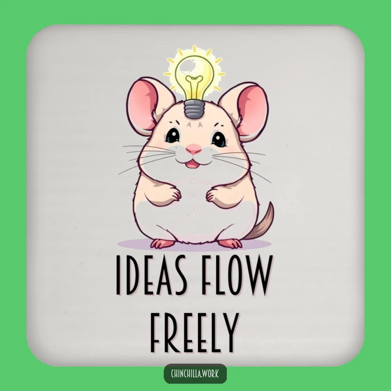 Funny Chinchilla Lightbulb Coaster: Protect Surfaces with Smart Humor