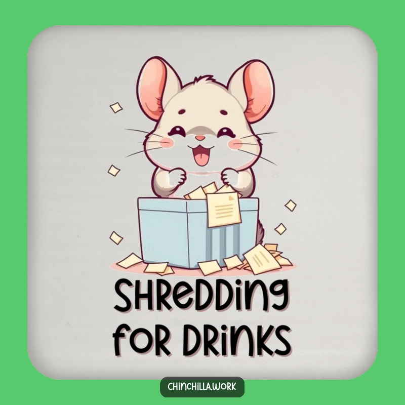 Funny Kawaii Chinchilla Coaster Set: Protect Surfaces with This Funny Gift!