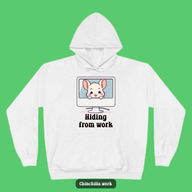 Cozy Chinchilla Monitor Hoodie - Comfy Tech Lover Gift