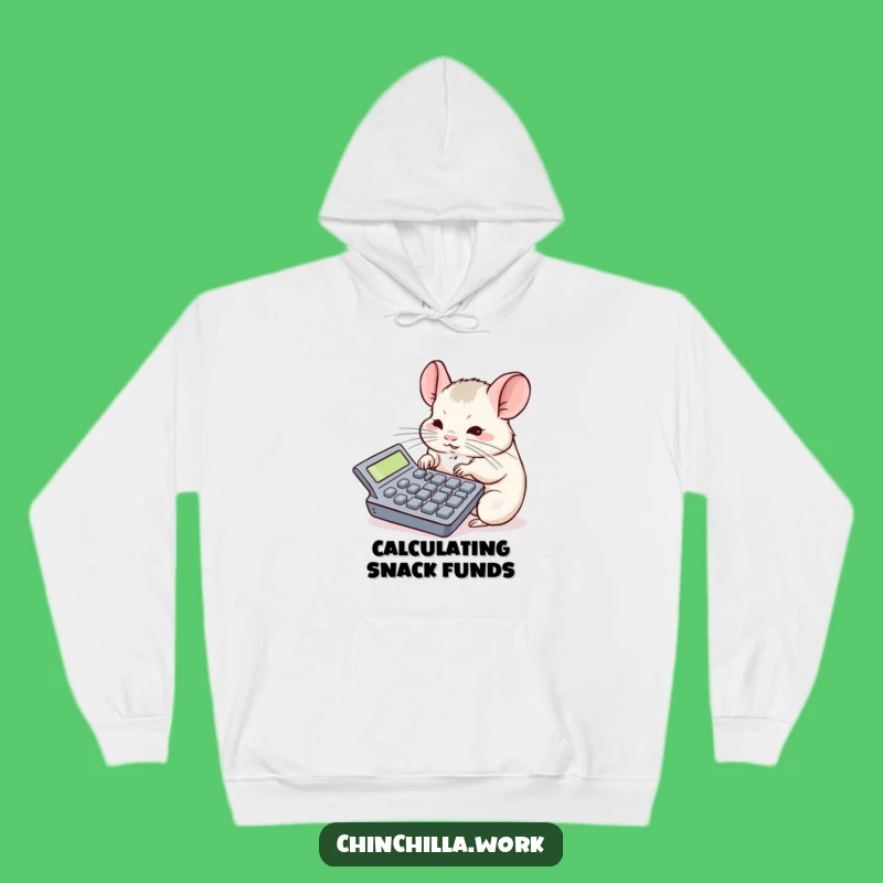 Cozy Funny Chinchilla Calculator Hoodie - Warm Wear for Office Stars