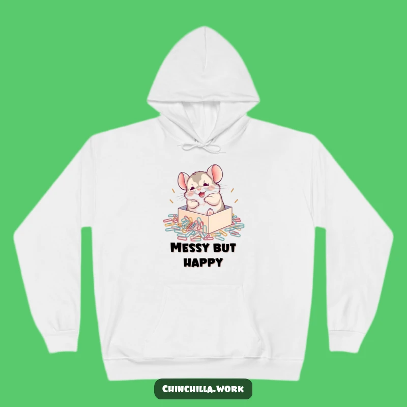Cozy Funny Chinchilla Paperclip Hoodie: Joyful Rolling Rodent Sweatshirt for Comfy Laughs