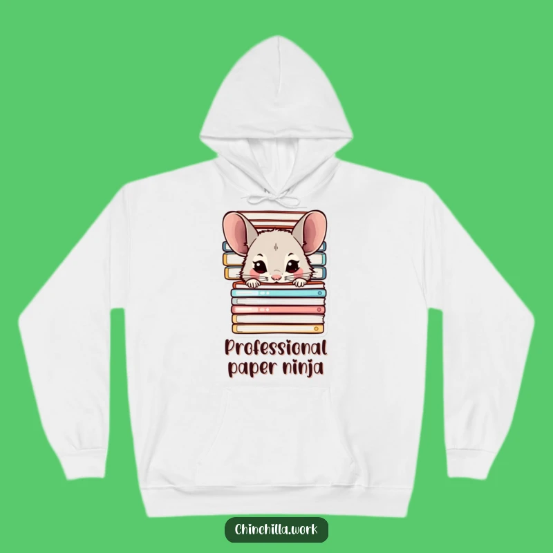 Funny Chinchilla Hoodie: Cozy Office Chinchilla Hiding Wear