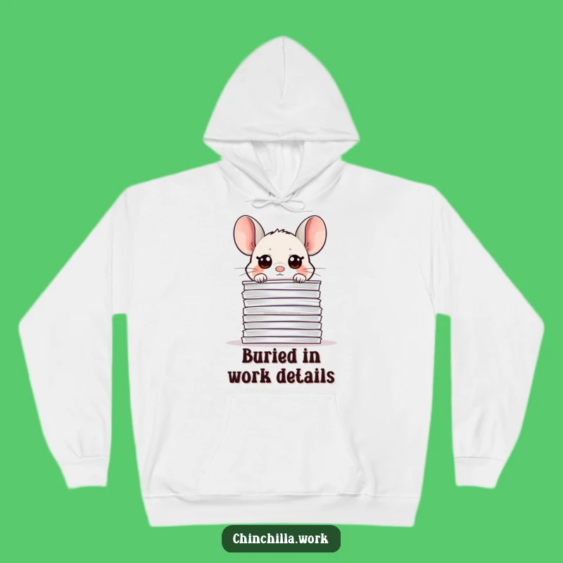 Funny Cozy Office Chinchilla Paper Hoodie - Work Comfort Gift