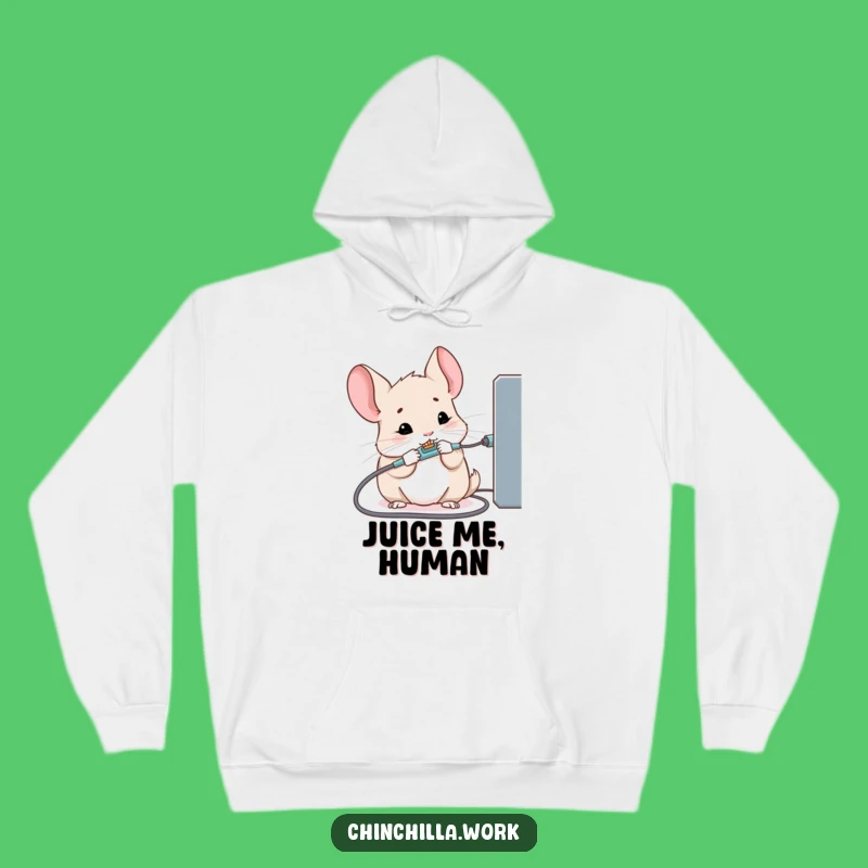 Cozy Funny Kawaii Office Chinchilla Hoodie: Cable Destroyer, Warm & Humorous Gift