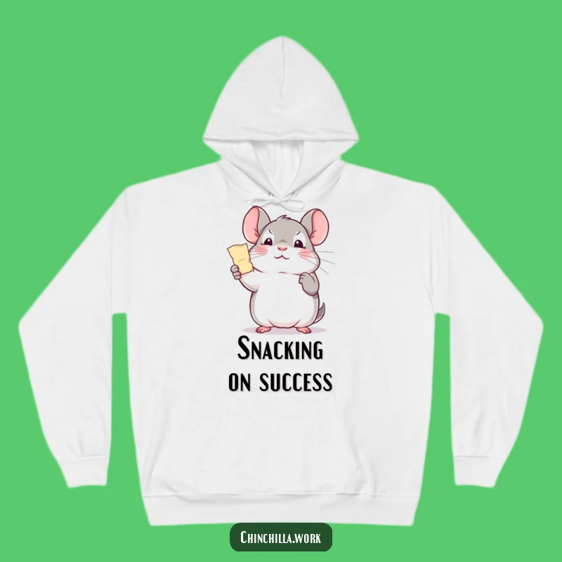 Funny Cozy Office Chinchilla Triumph Hoodie - Achievement Gift