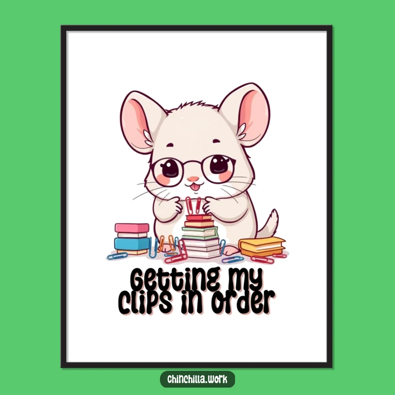 Free Printable Wall Art: Chinchilla Stacking Clips - Funny Decor