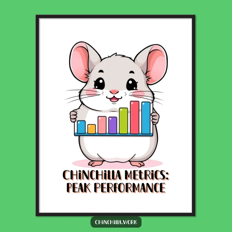 Funny Chinchilla Bar Graph Art Free Printable - Whimsical Downloadable Decor