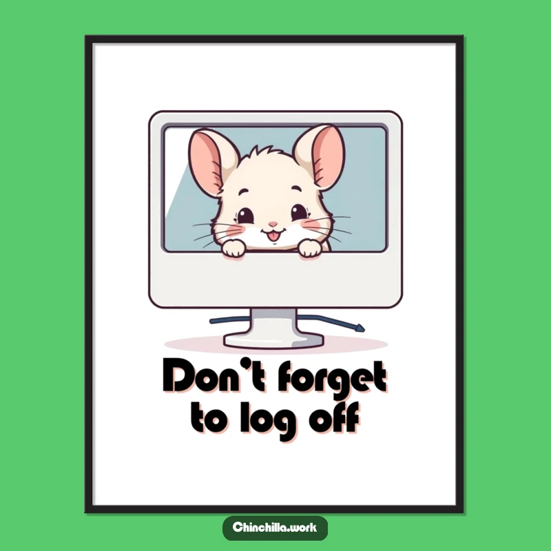 Quirky Free Printable Wall Art: Peek-a-Boo Chinchilla Artist, Fun Downloadable Art