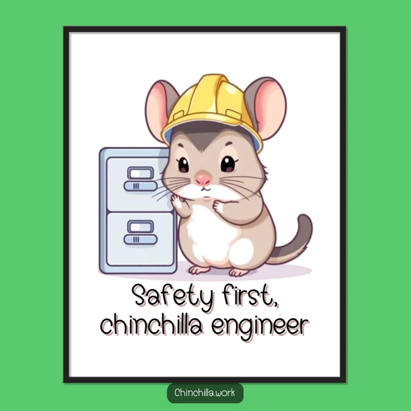 Free Printable Wall Art: Inspector Chinchilla at Work, Hilarious Downloadable Decor